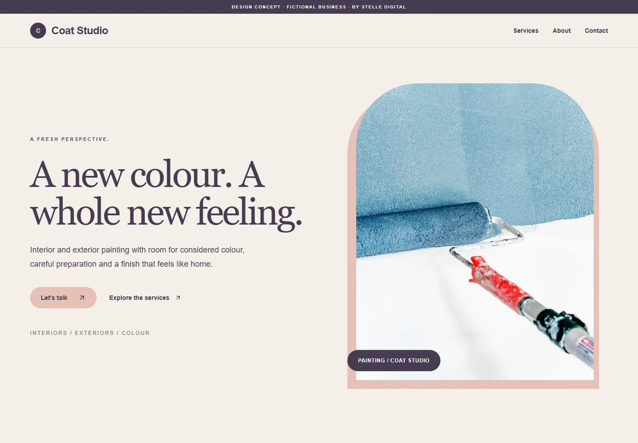 Coat Studio painters & decorators website design