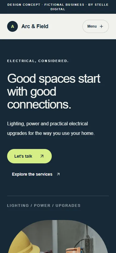Mobile website design preview
