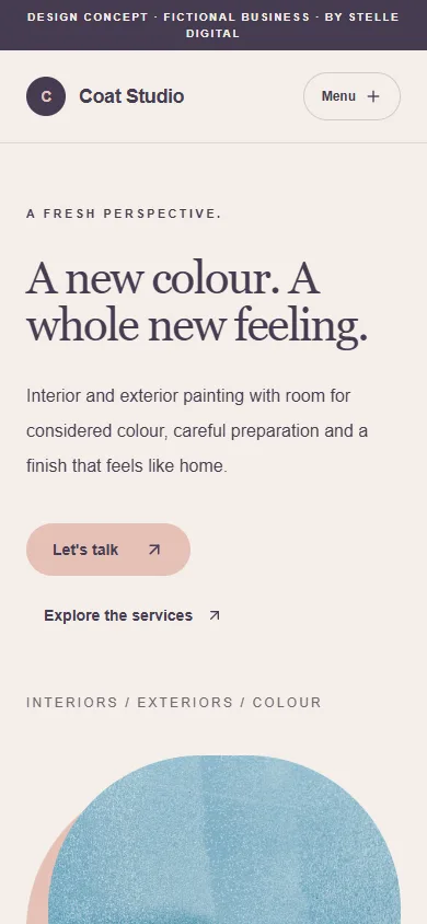 Mobile website design preview