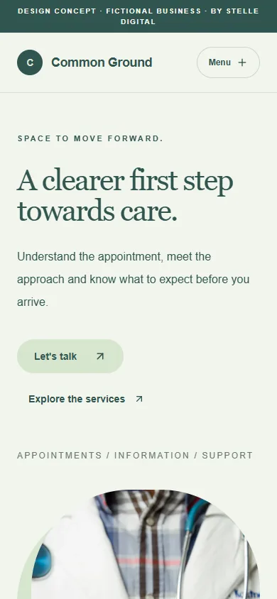 Mobile website design preview
