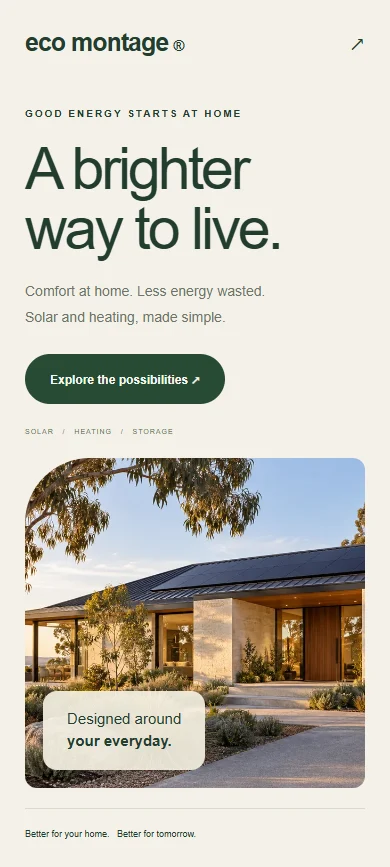 Mobile website design preview