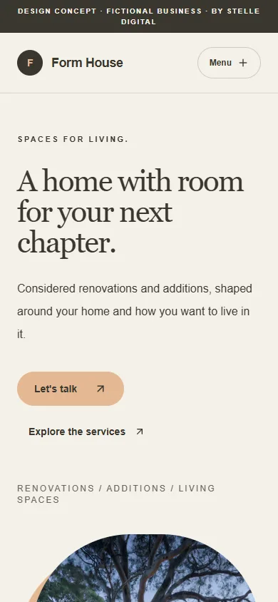 Mobile website design preview