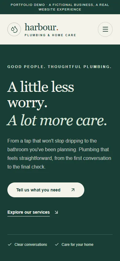 Mobile website design preview