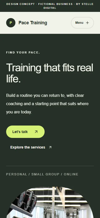 Mobile website design preview
