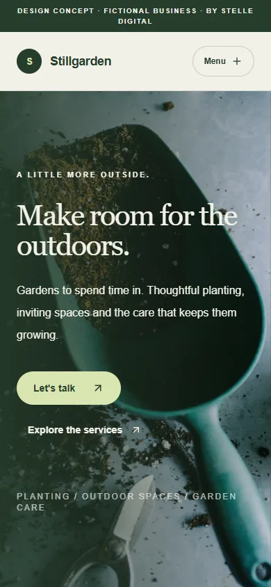 Mobile website design preview