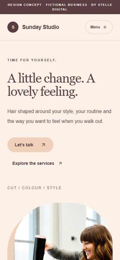 Mobile website design preview