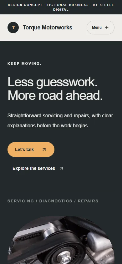 Mobile website design preview